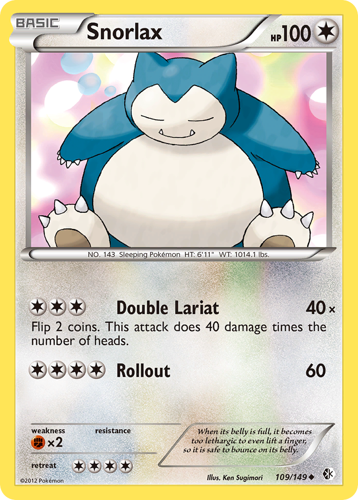 Snorlax (109/149) - Boundaries Crossed Pokémon Card