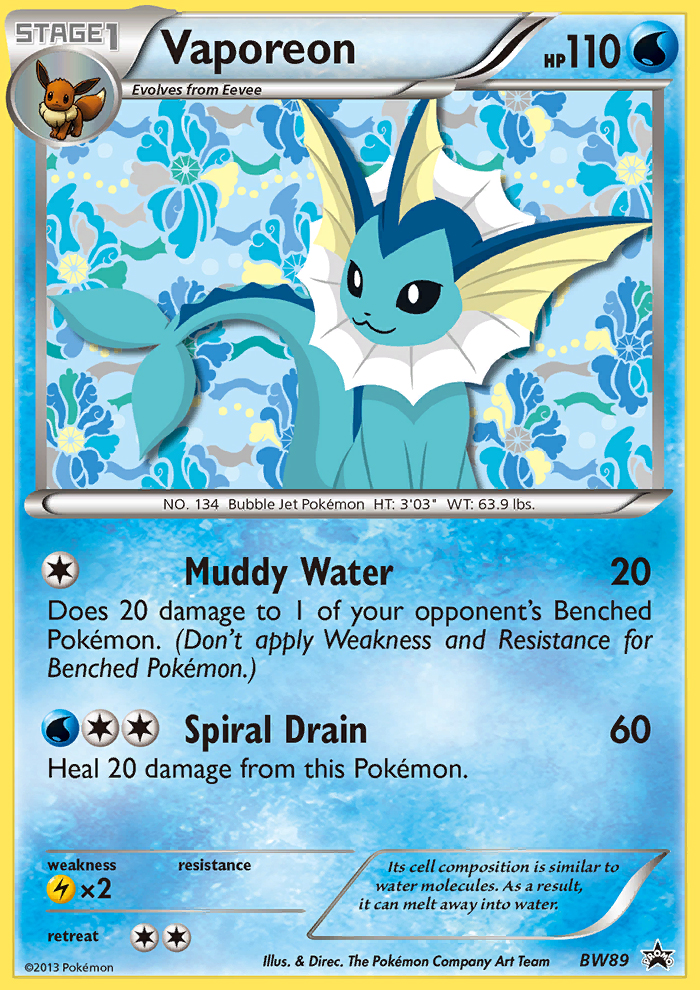 Vaporeon (BW89) - BW Black Star Promos Pokémon Card