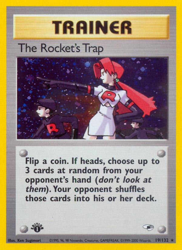 The Rocket's Trap (Trainer) (19/132) - Gym Heroes (1st Edition) Pokémon Card