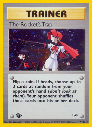 The Rocket's Trap (Trainer) (19/132) - Gym Heroes (1st Edition)