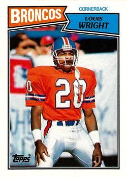 Louis Wright 1987 Topps #40 Sports Card