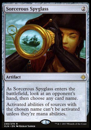 Sorcerous Spyglass (Ixalan) Trading Card