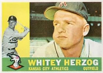 Whitey Herzog 1960 Topps #92 Sports Card