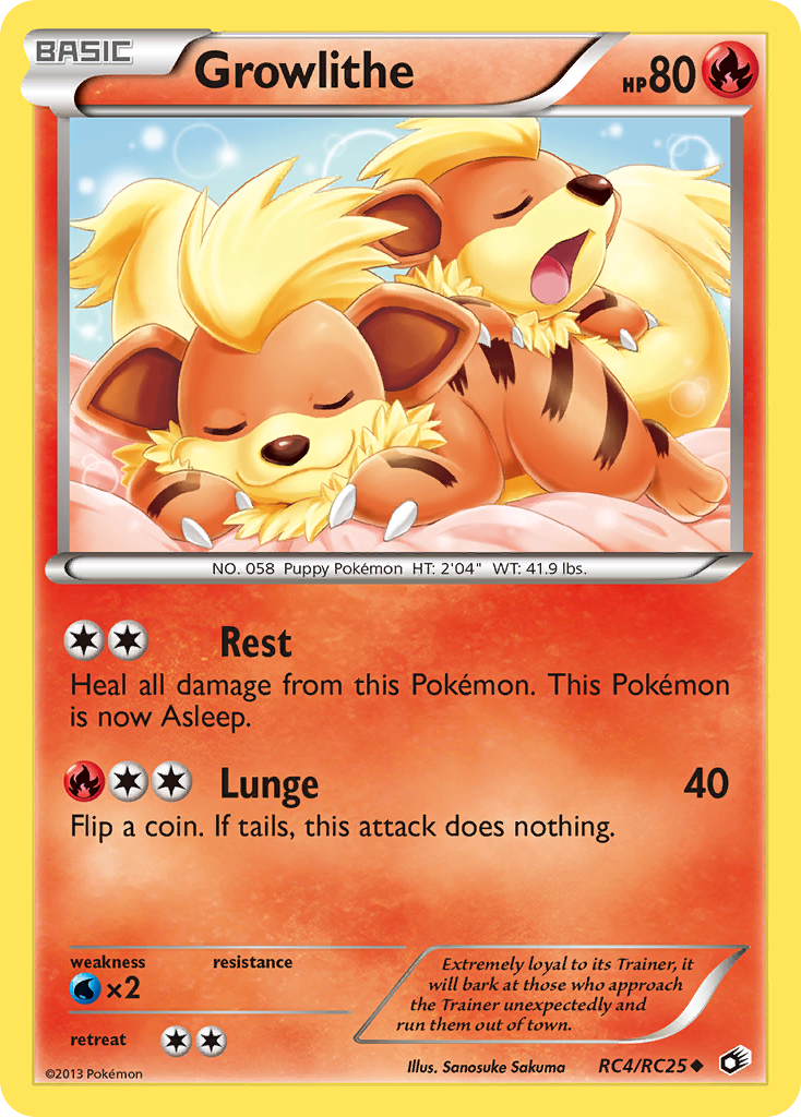 Growlithe (RC4) - Legendary Treasures Pokémon Card