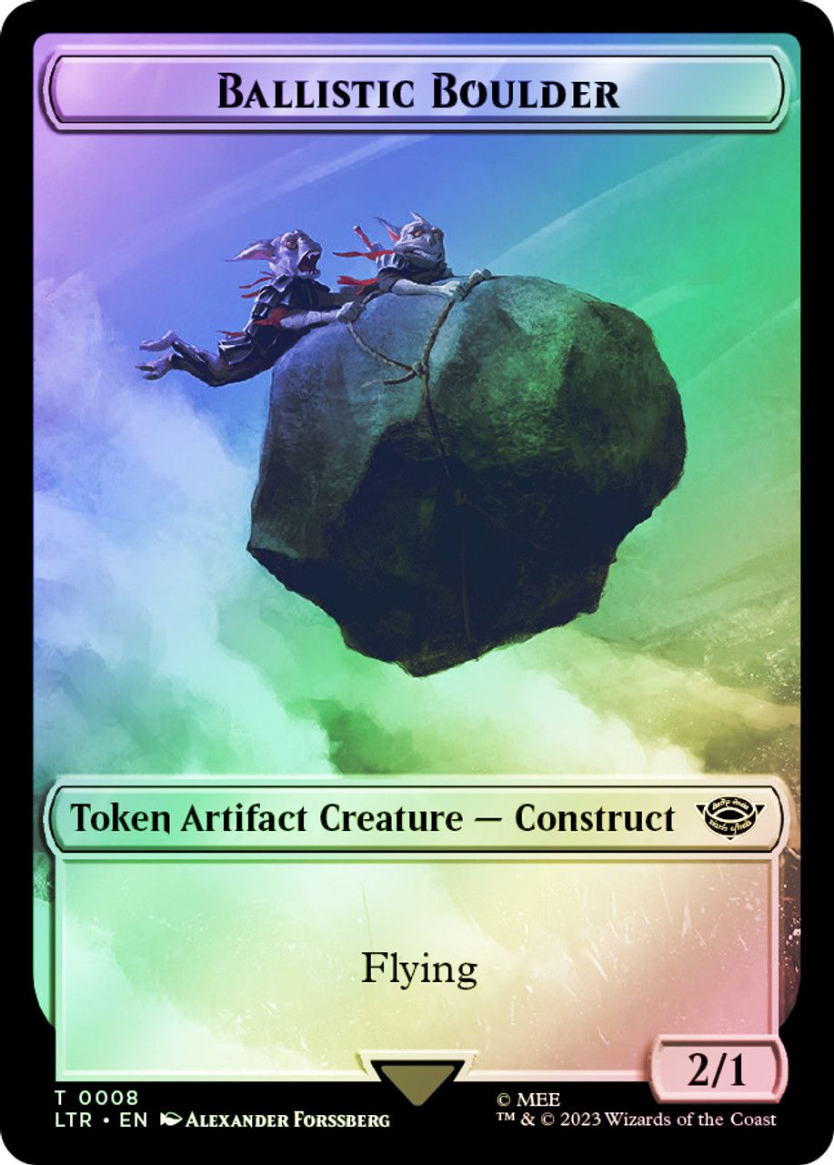 {Ballistic Boulder Token} // {Food Token} (#011) (The Lord of the Rings - Foil) Trading Card