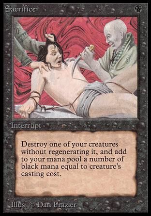 Sacrifice (Beta) Trading Card