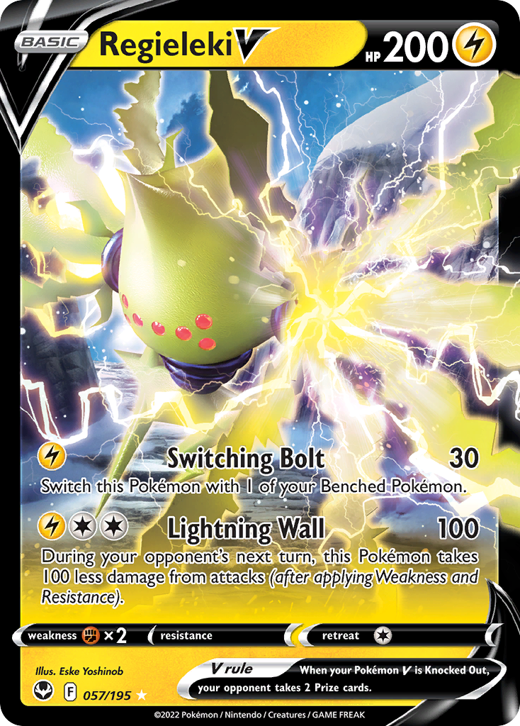 Regieleki V (57/195) - Silver Tempest Pokémon Card