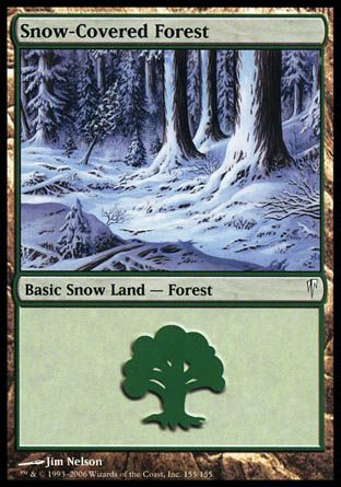 Snow-Covered Forest (Coldsnap) Trading Card