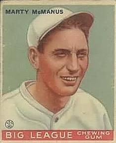 Marty McManus 1933 Goudey (R319) #48 Sports Card