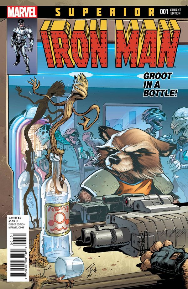 Superior Iron Man #1 (Rocket Raccoon And Groot Variant)