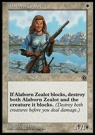 Alaborn Zealot (Portal Second Age) Trading Card