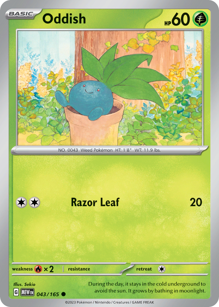 Oddish (43/165) - 151 Pokémon Card