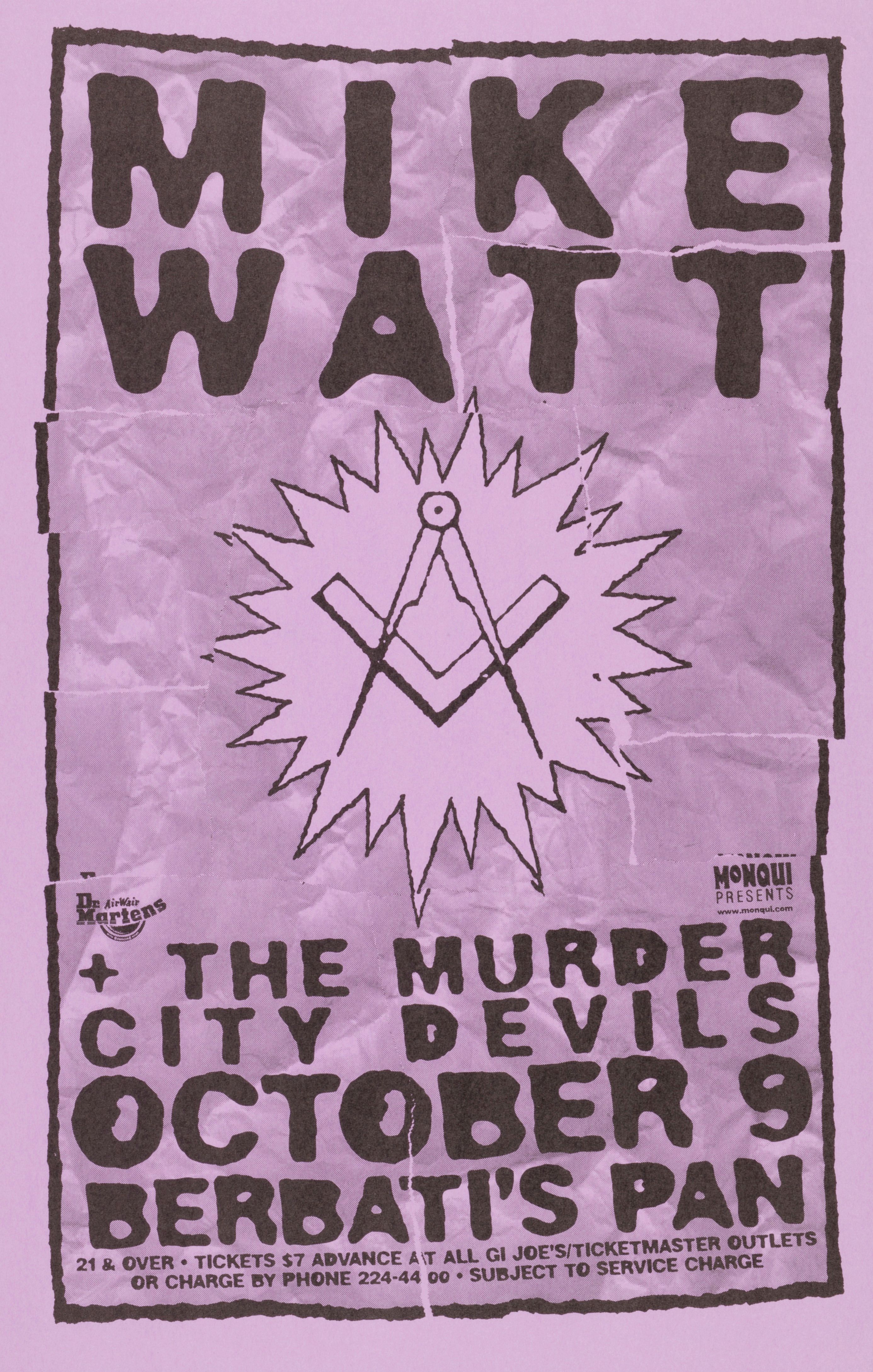 MXP-231.2 Mike Watt Berbati's Pan 1997 Concert Poster