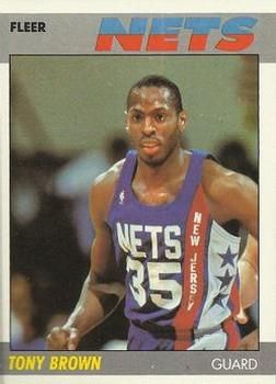 Tony Brown 1987 Fleer #14 Sports Card