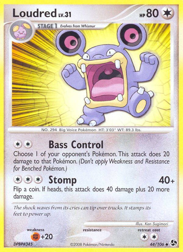 Loudred (44/106) - Great Encounters Pokémon Card