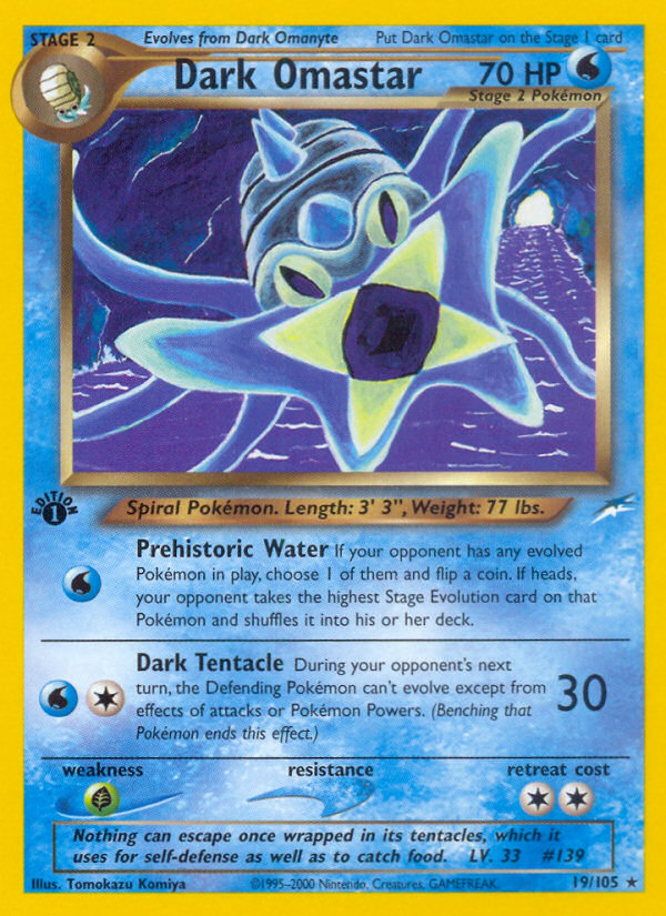 Dark Omastar (19/105) - Neo Destiny Pokémon Card