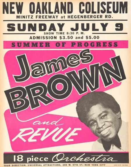 James Brown Oakland Coliseum 1967 Concert Poster