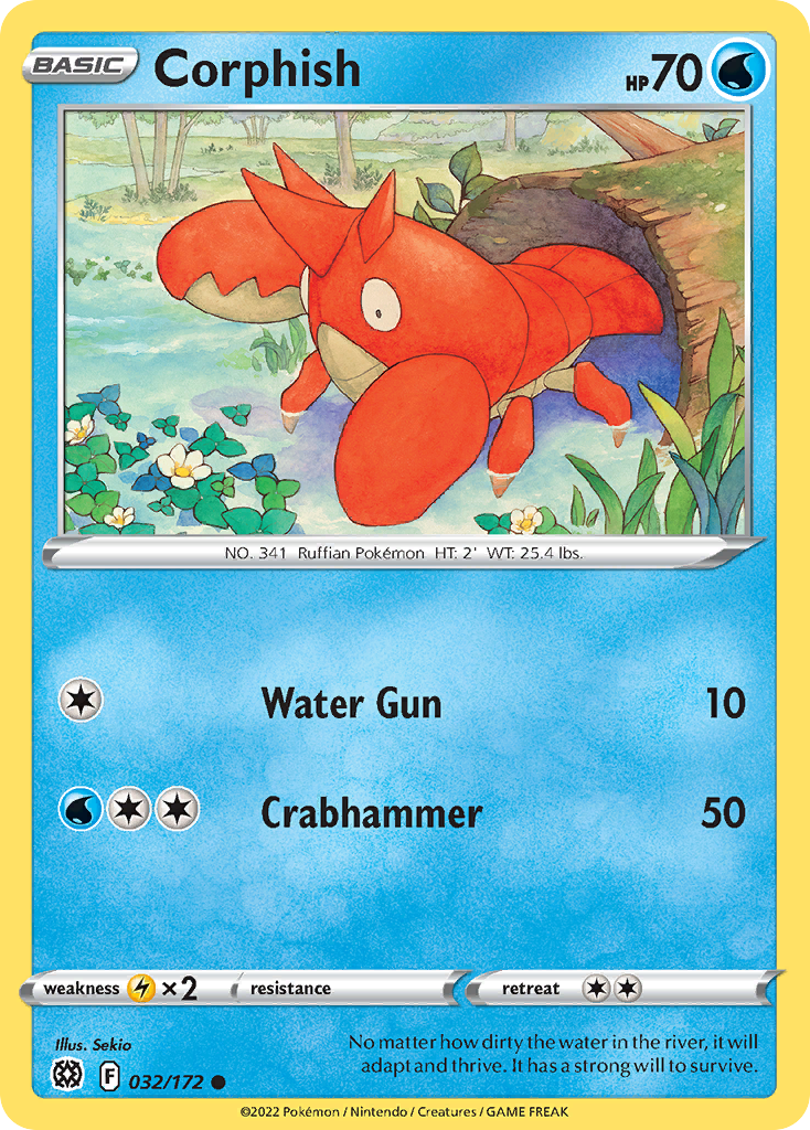 Corphish (32/172) - Brilliant Stars Pokémon Card