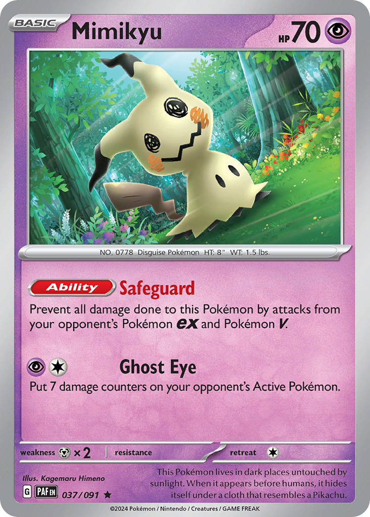 Mimikyu (37/91) - Paldean Fates Pokémon Card