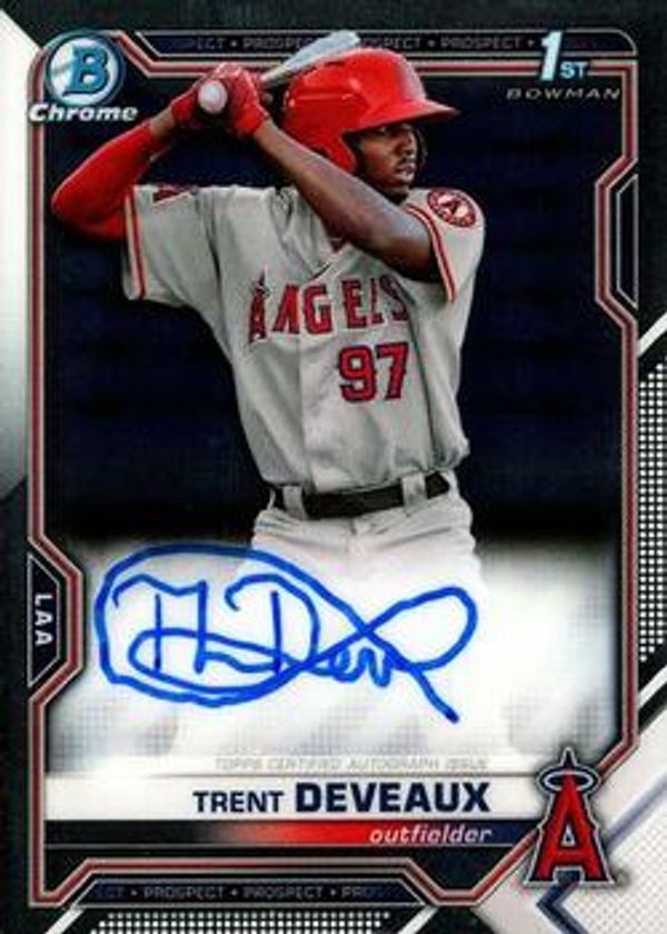 Trent Deveaux 2021 Bowman Chrome - Prospect Autographs Baseball #CPA-TD