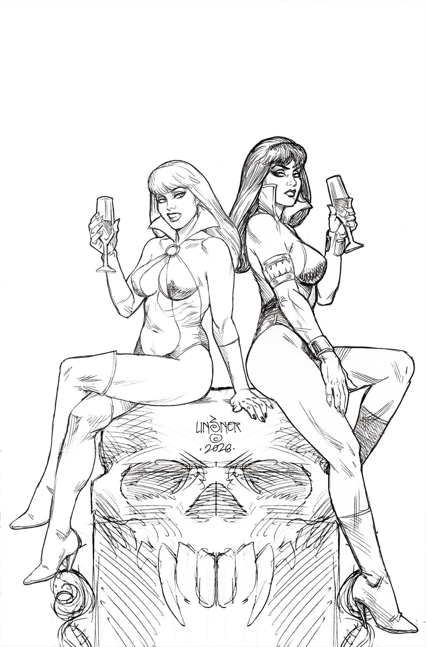 Vampirella #5 (Cvr P Inc 1:10 Joseph Michael Linsner Line Art Virgin Variant) Comic