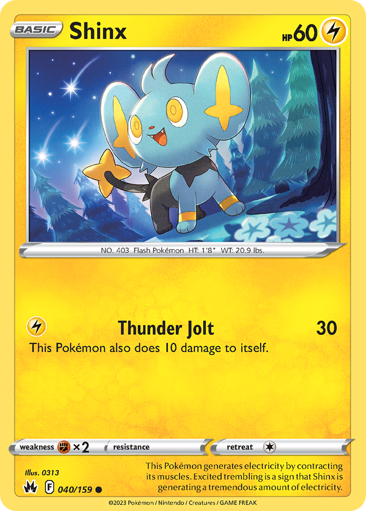 Shinx (40/159) - Crown Zenith Pokémon Card