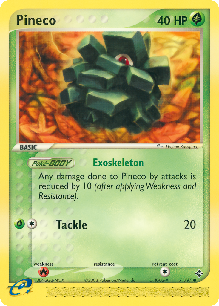 Pineco (71/97) - Dragon Pokémon Card