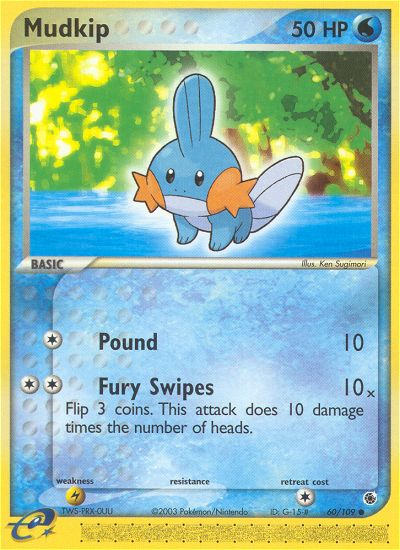 Mudkip (60/109) - Ruby & Sapphire Pokémon Card