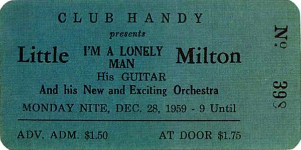 AOR-1.35 Little Milton Club Handy Ticket 1959