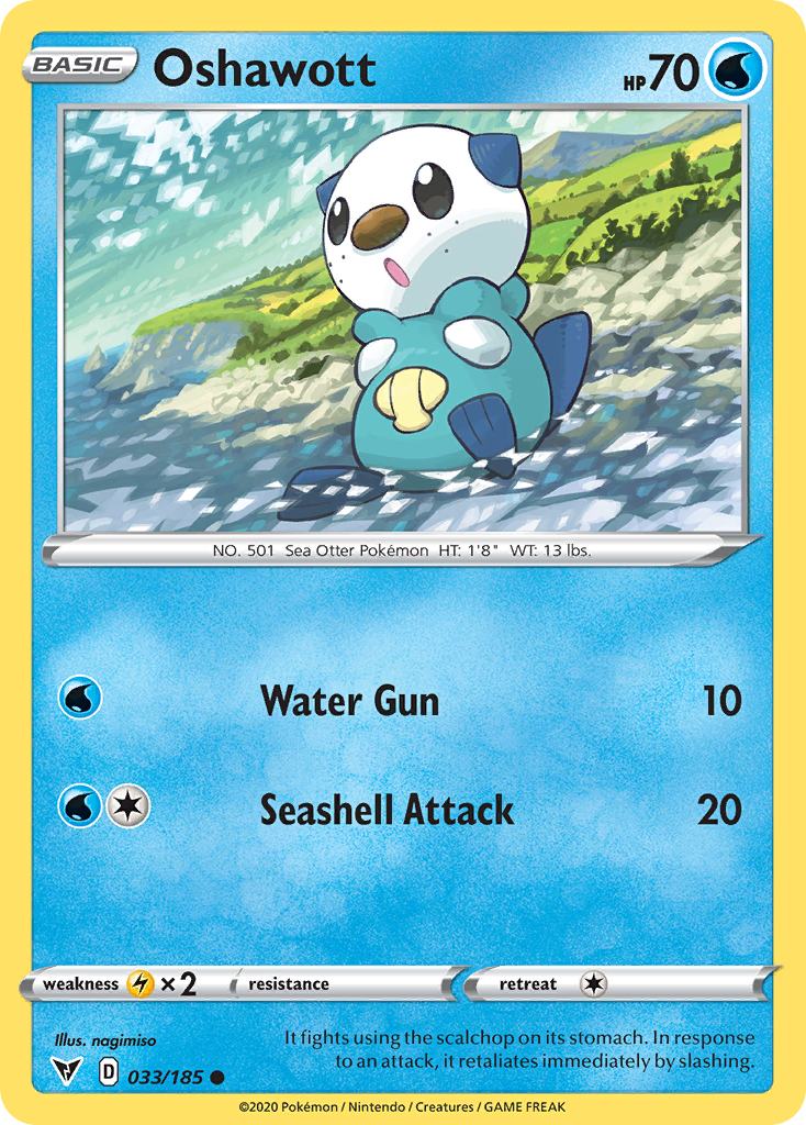 Oshawott (33/185) - Vivid Voltage Pokémon Card