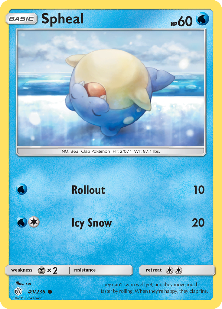 Spheal (49/236) - Cosmic Eclipse Pokémon Card