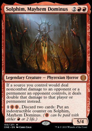 Solphim, Mayhem Dominus (Phyrexia: All Will Be One) Trading Card