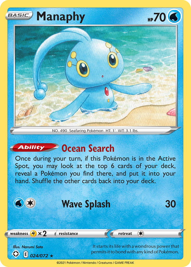 Manaphy (24/72) - Shining Fates Pokémon Card