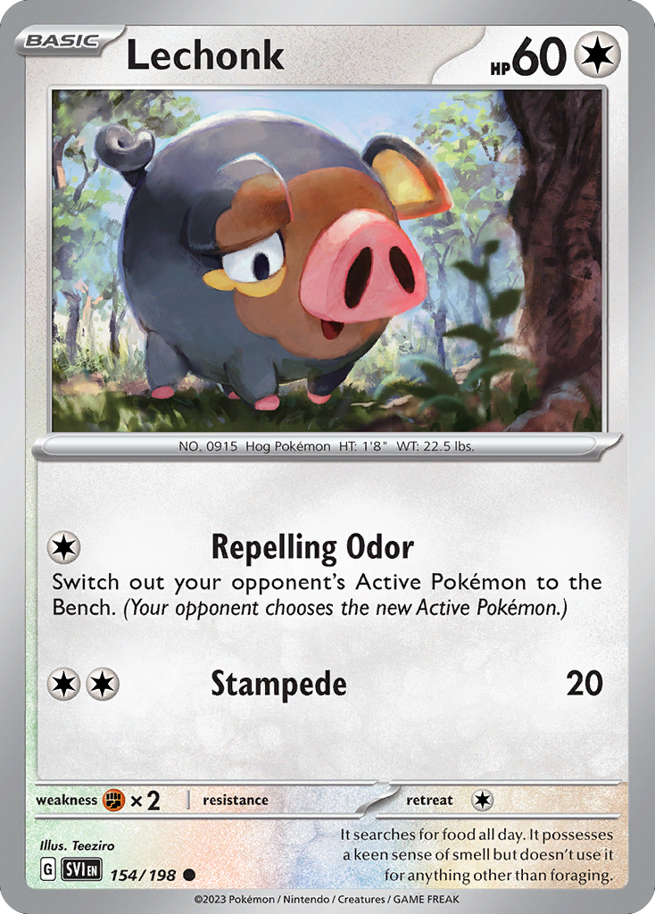 Lechonk (154/198) - Scarlet & Violet Pokémon Card