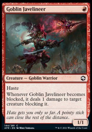 Goblin Javelineer (Dungeons & Dragons: Adventures in the Forgotten Realms) Trading Card