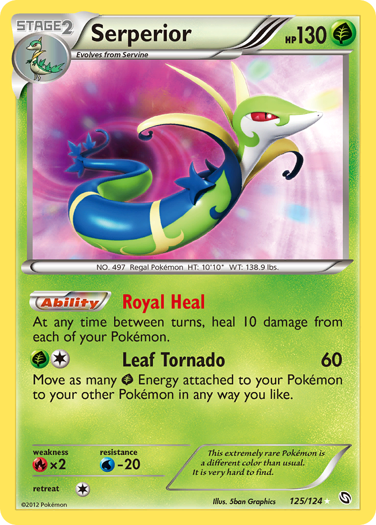 Serperior (125/124) - Dragons Exalted Pokémon Card