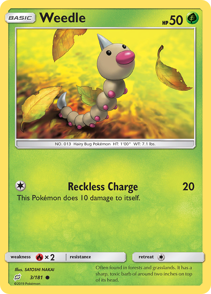 Weedle (3/181) - Team Up Pokémon Card