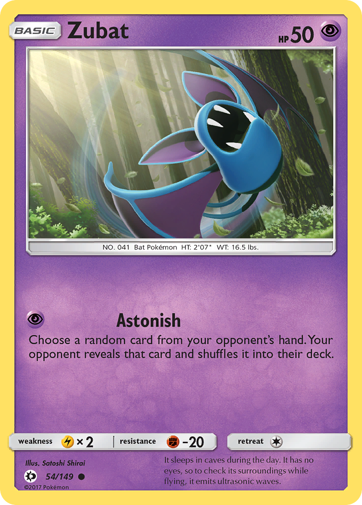 Zubat (54/149) - Sun & Moon Pokémon Card