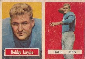 Bobby Layne 1957 Topps #32 Sports Card