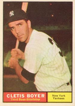 Cletis Boyer 1961 Topps #19 Sports Card