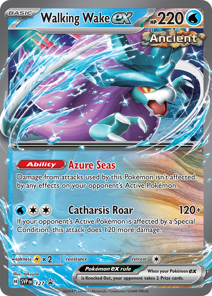 Walking Wake ex (127/148) - Scarlet & Violet Black Star Promos Pokémon Card