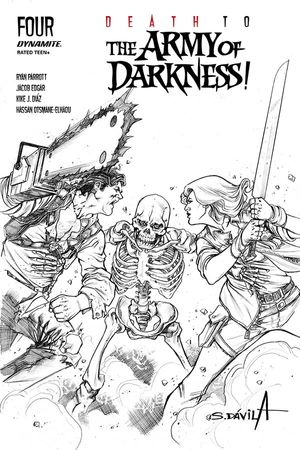 Death to the Army of Darkness #4 (25 Copy Davila B&w Cover)