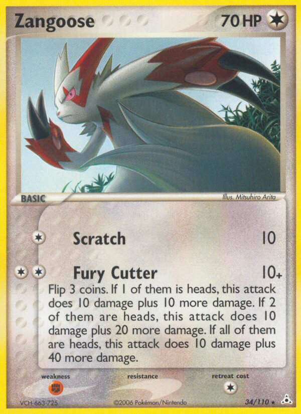 Zangoose (34/110) - Holon Phantoms Pokémon Card