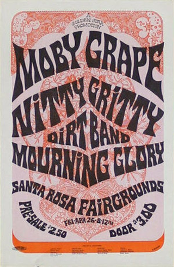 Nitty Gritty Dirt Band & Moby Grape Santa Rosa Fairgrounds Handbill