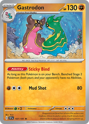 Gastrodon (107/191) - Surging Sparks (Reverse Holo)