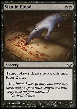 Sign in Blood (Garruk vs. Liliana) Trading Card