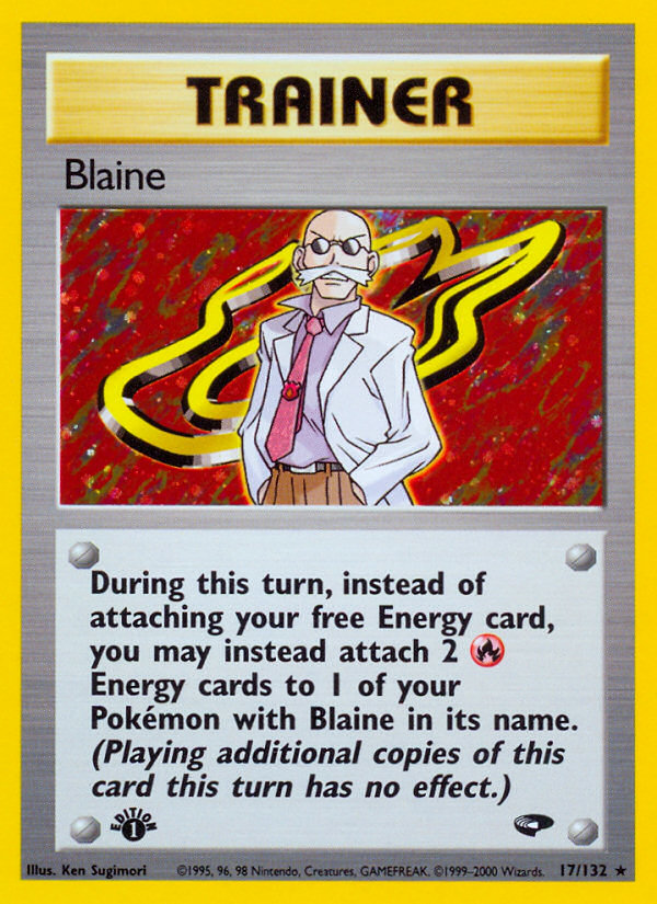 Blaine (17/132) - Gym Challenge (1st Edition) Pokémon Card