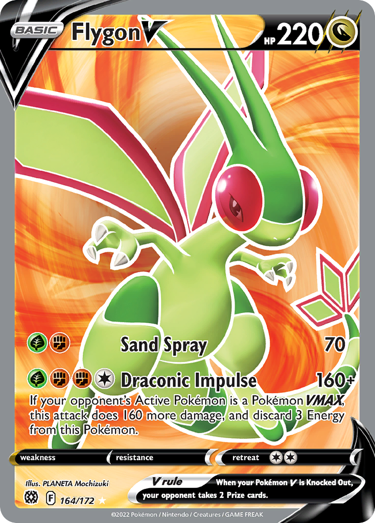 Flygon V (164/172) - Brilliant Stars Pokémon Card