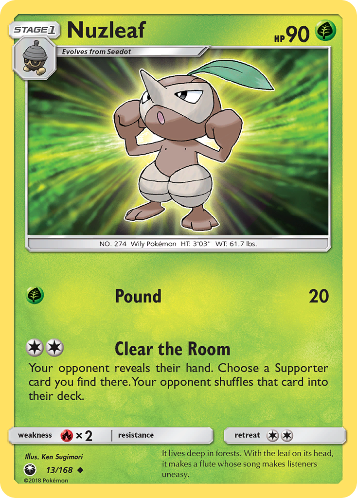 Nuzleaf (13/168) - Celestial Storm Pokémon Card