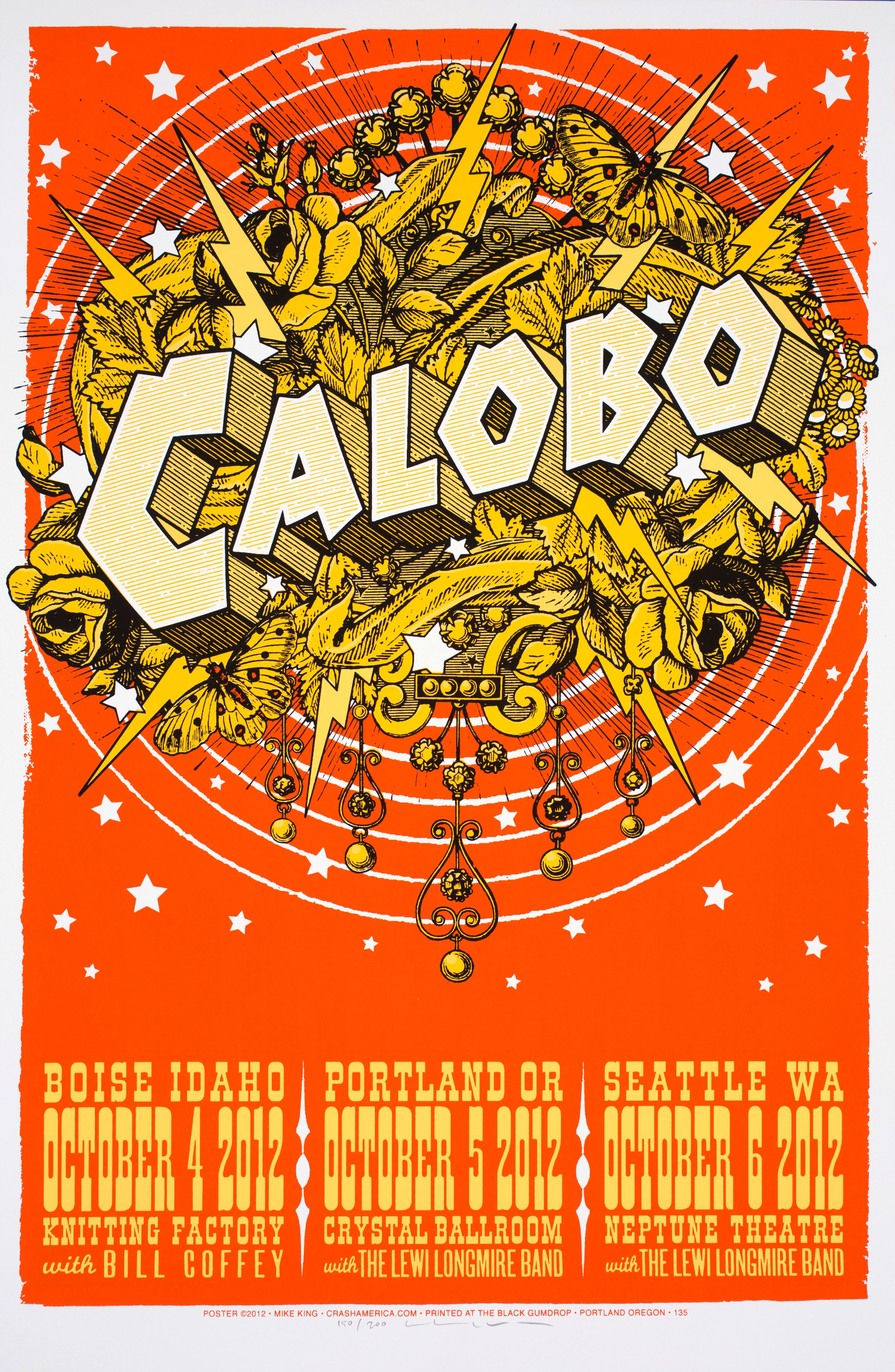 MXP-196.1 Calobo 2003 Tour  Nov 4 Concert Poster